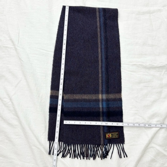 Vintage V. Fraas German Plaid Lambswool Scarf - Picture 6 of 10